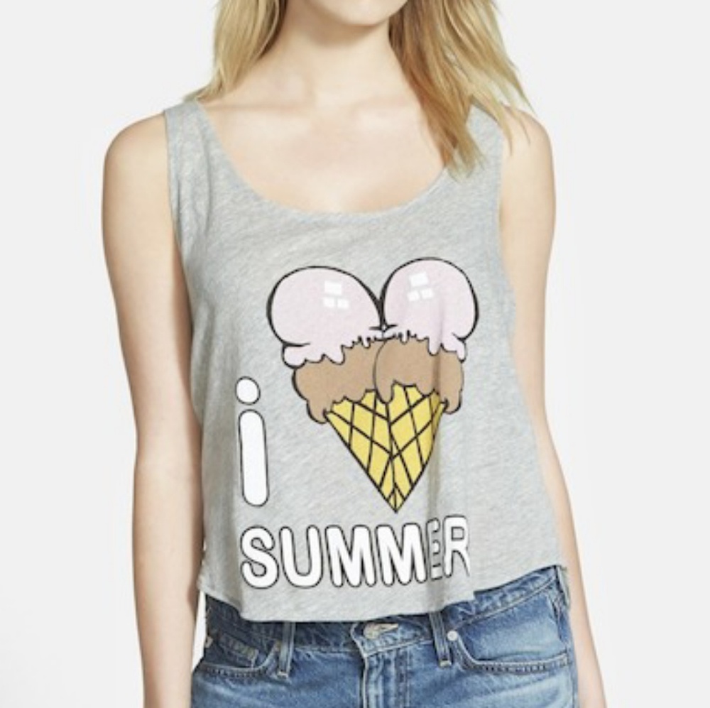 Wild fox I love summer tank top